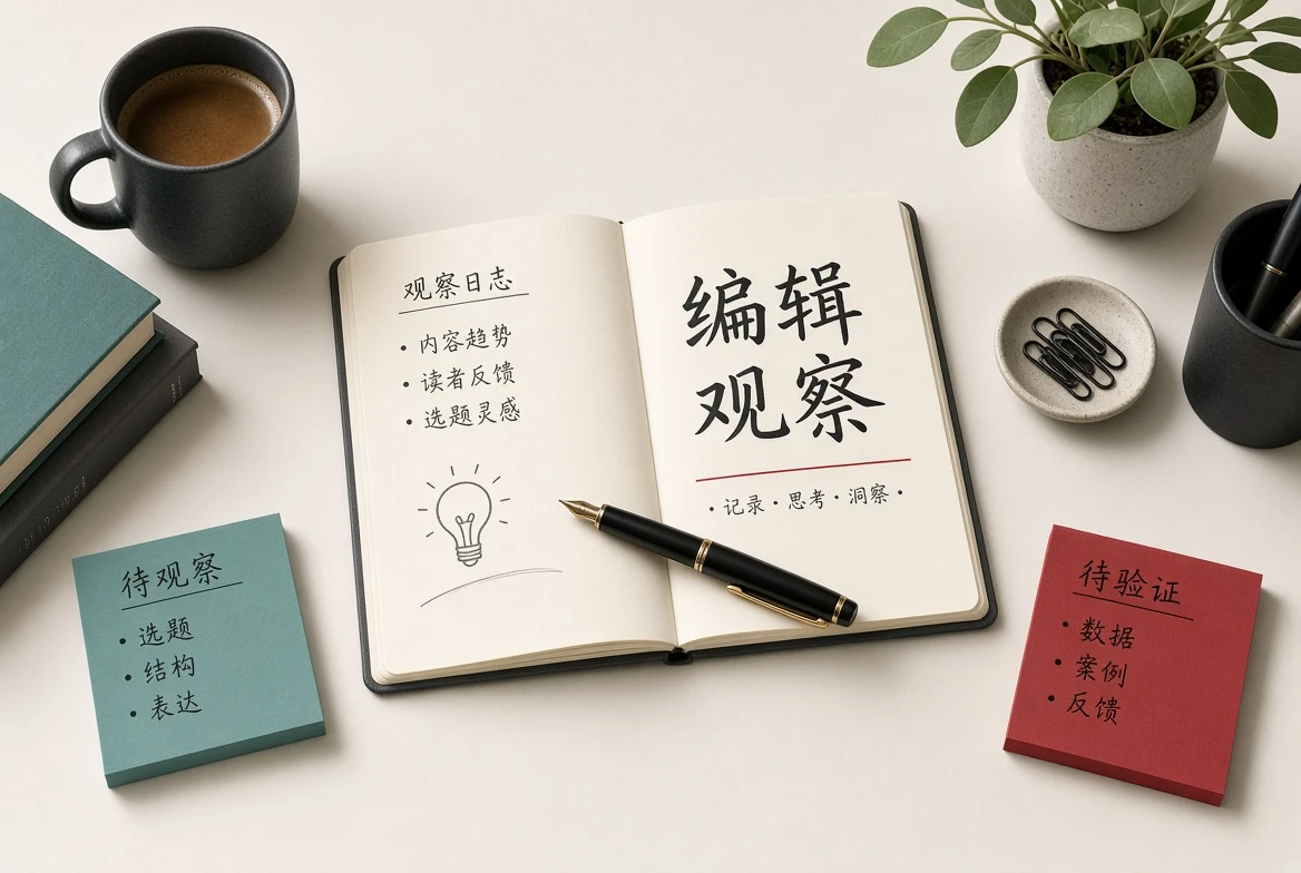 编辑阅读观察插图